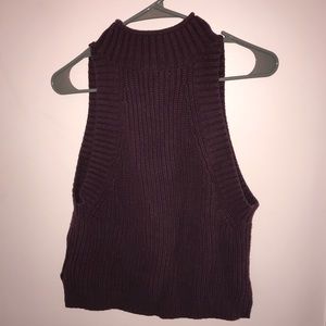 Maroon sweater tank top